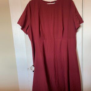 Red short sleeve 2xl dress